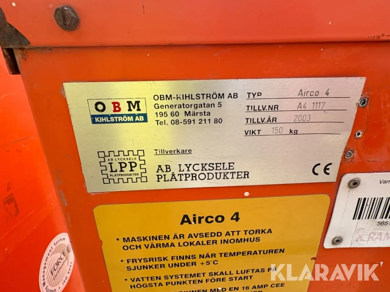 Billede 9 - Varmeblæser til fjernvarme OBM Airco 4 / Airco 2