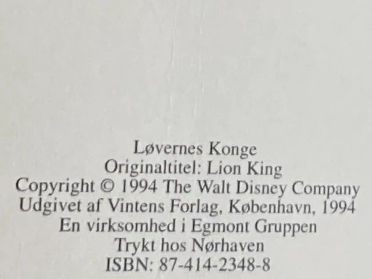 Billede 4 - Disney Løvernes Konge; billedbog på dansk
