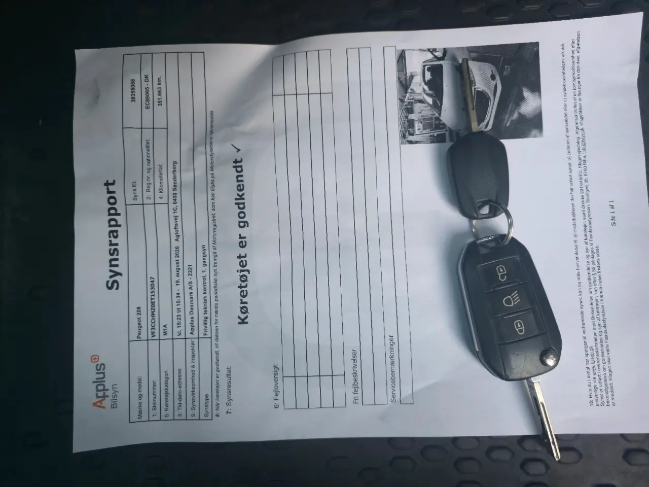 Billede 8 - Peugeot 208, årg 2015. Nysynet