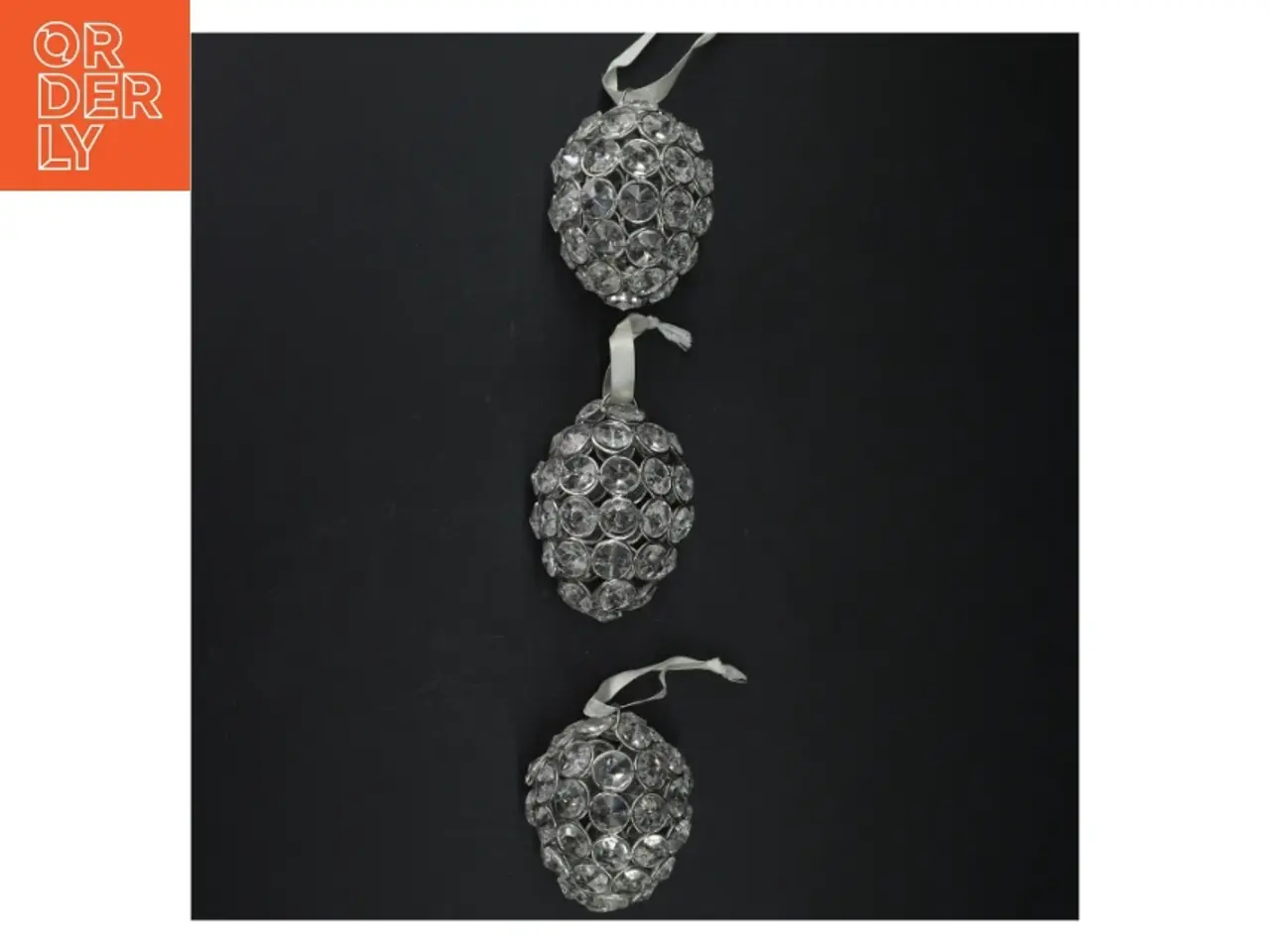 Billede 2 - Krystalkugle julepynt (str. 9 x. 7,5 cm)