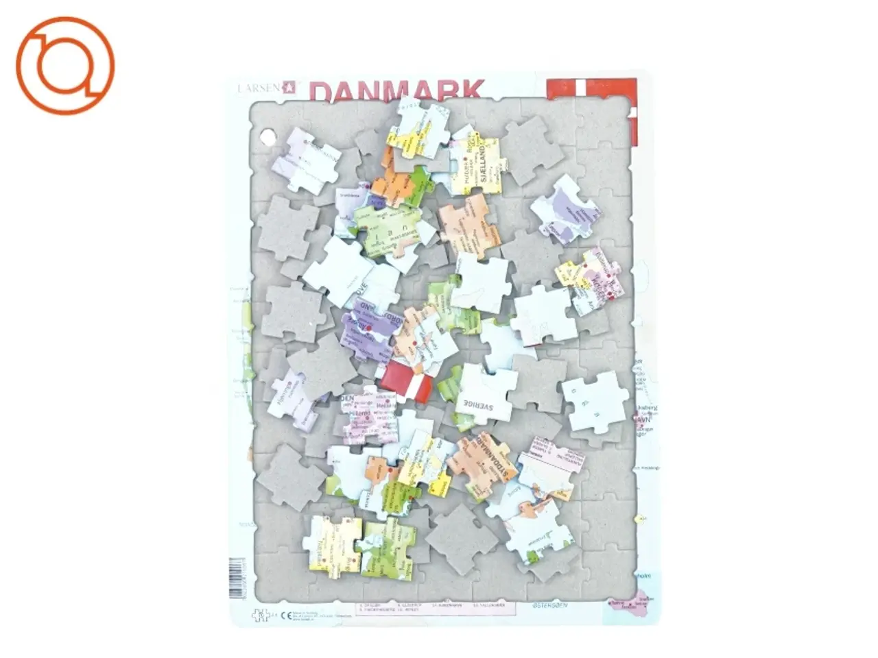 Billede 1 - Puslespil med Danmarks motiv (str. 37 x 28 cm)