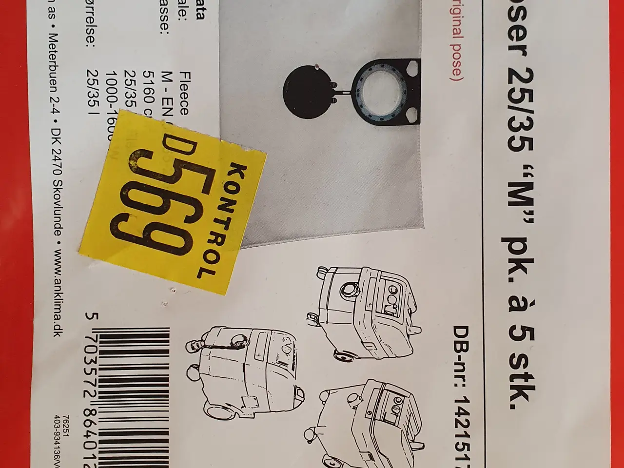 Billede 2 - Støvsugerposer - Starmix Uni-S 25/35 "M" 5 stk.