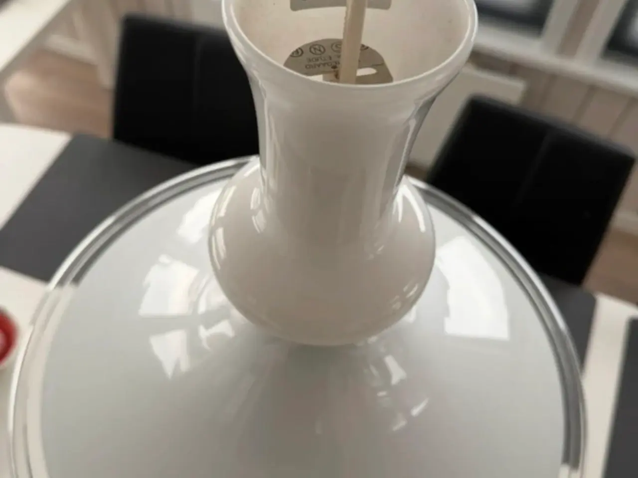 Billede 4 - Hvid loftslampe fra Holmegaard