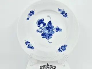 Blå Blomst Flettet Kagetallerken nr. 10-8093. sortering 1