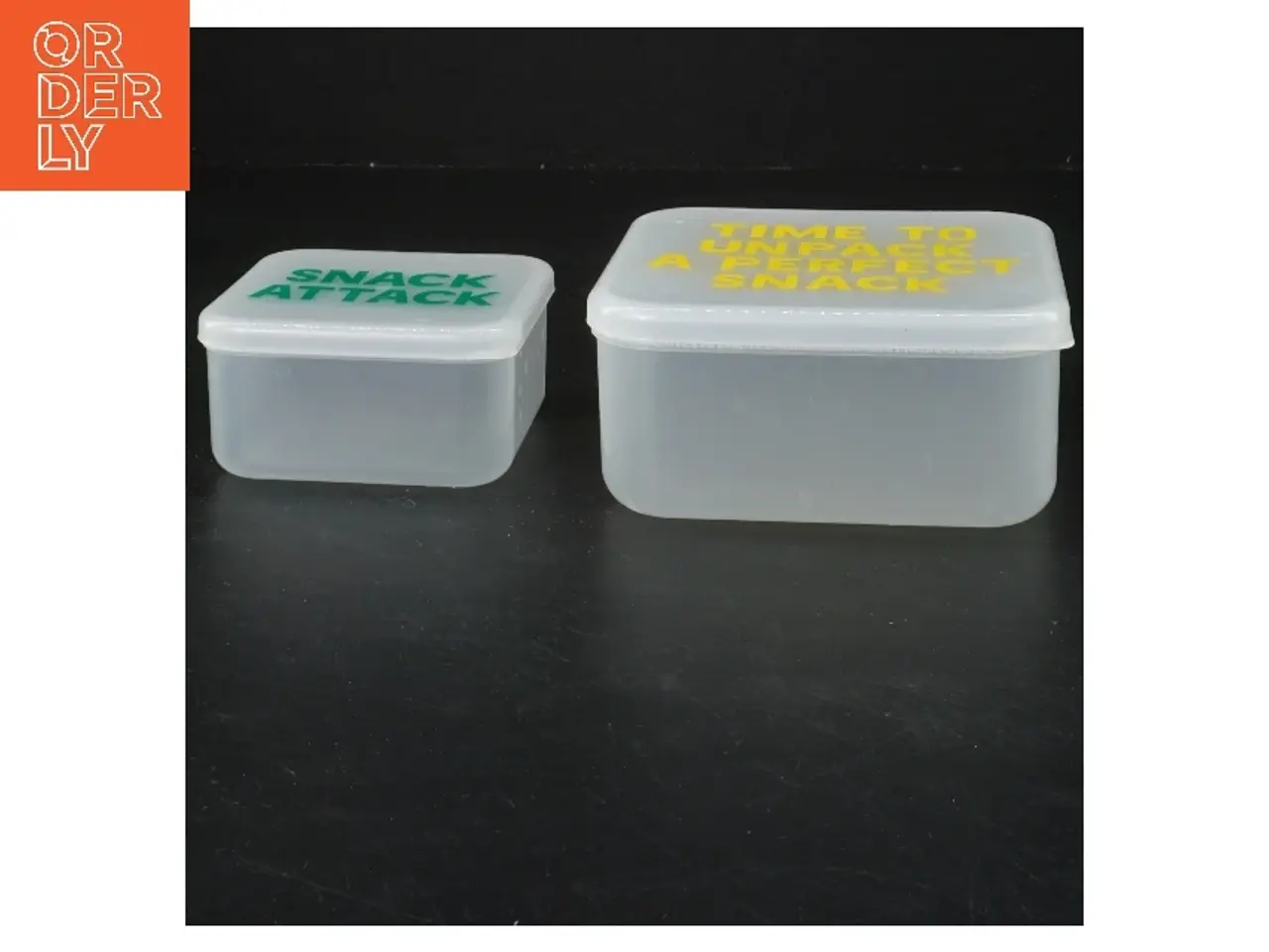 Billede 1 - Sæt af plastik madkasser (str. 12x12x6 cm)