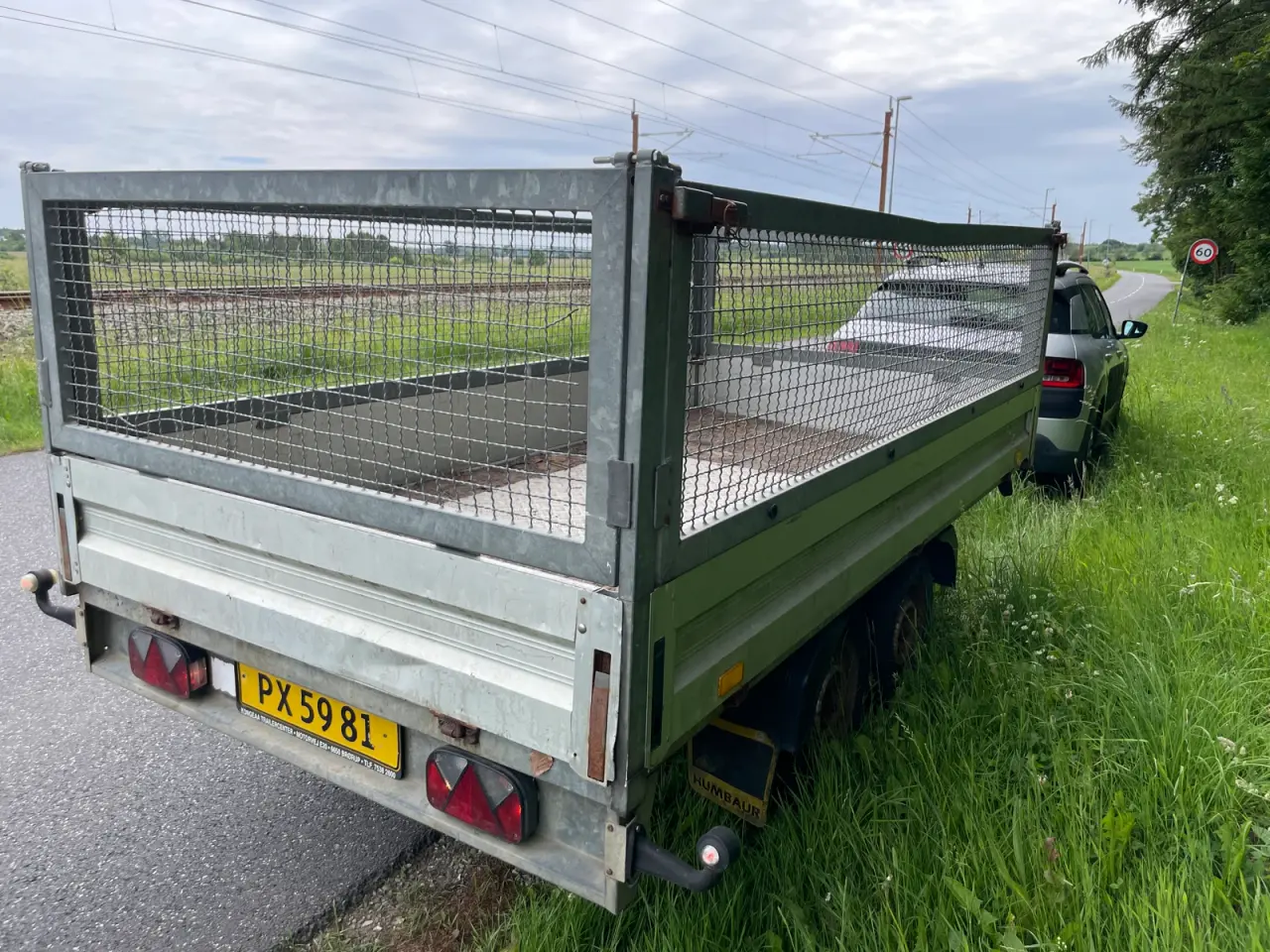 Billede 1 - Brenderup boogie trailer med gittersider 2000 kg )