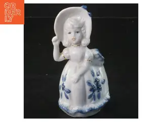 Porcelænsfigur af kvinde med hat (13,5 cm)