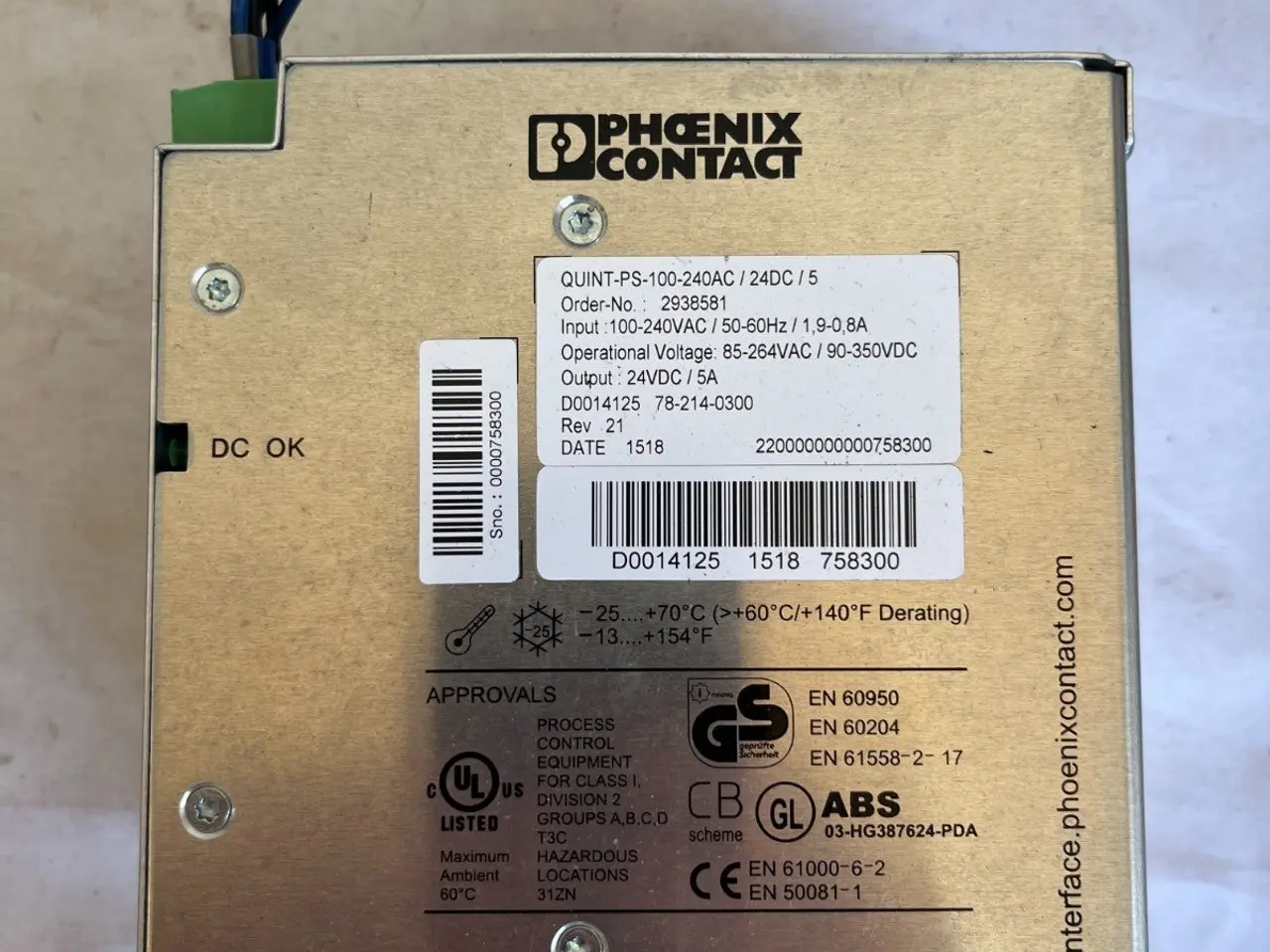 Billede 2 - Phoenix Contact QUINT-PS-100-240AC/24DC/5 24V 5A