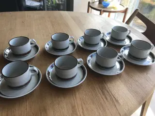 Selandia, kaffe/tekop -7 sæt -(+ 5 ekstra underkop