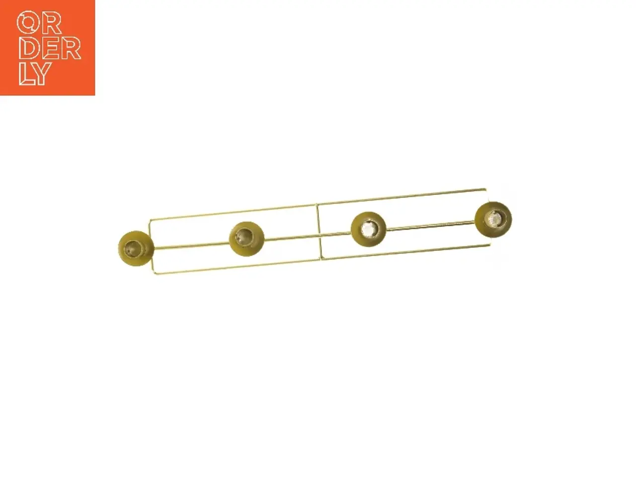 Billede 2 - Guldfarvet lysestage med plads til 4 lys (str. 60x33 cm)