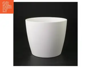 Hvid Keramik Krukke (str. H. 12,5 cm ø. 15 cm)