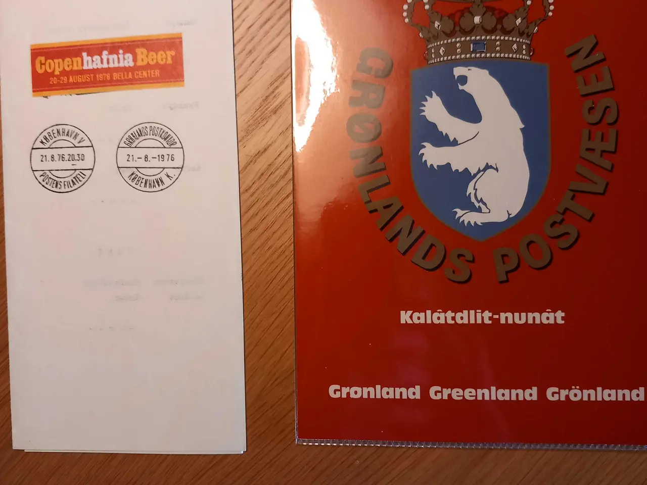 Billede 1 - Hafnia 76 frimærkeudstilling, medarbejder hilsen.