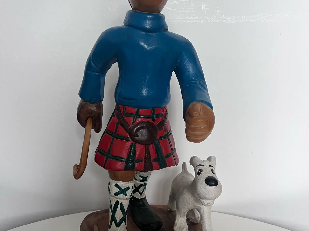 Billede 1 - Stor Tintin figur i træ 