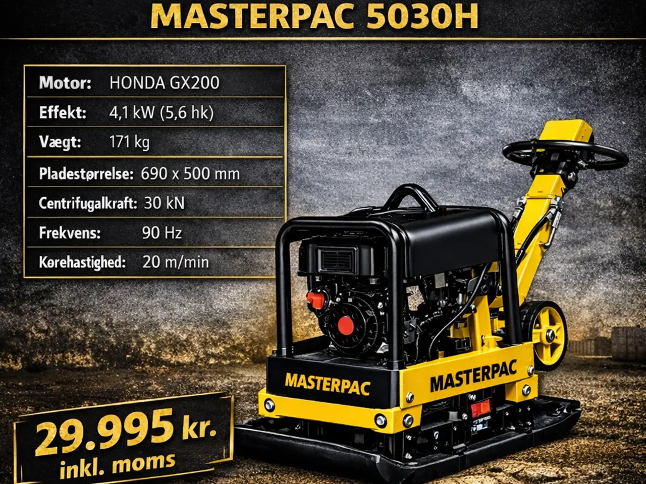 Billede 2 - Pladevibrator Masterpac 5030H