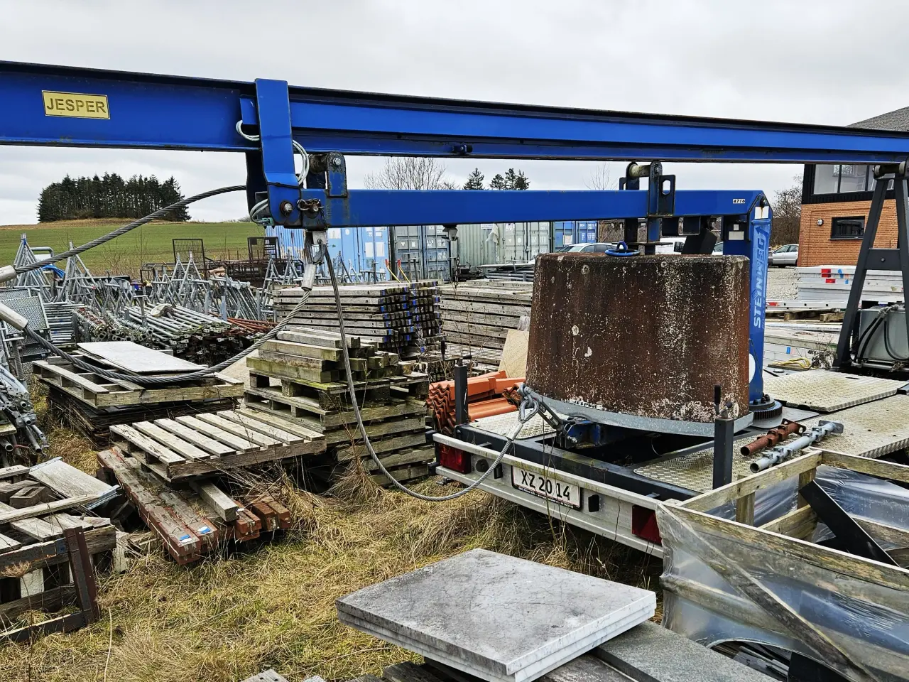 Billede 3 - Minikran på trailer til bil / Steinweg MK300