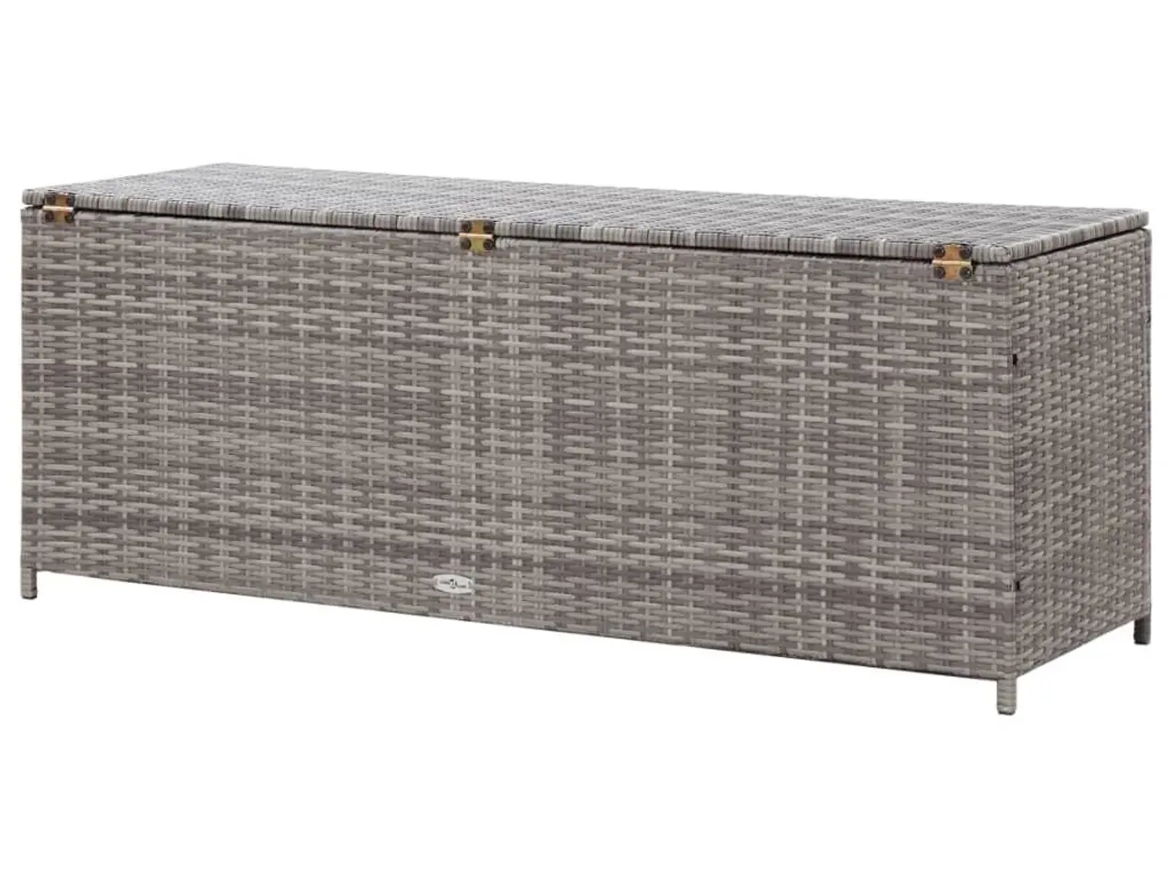 Billede 3 - Opbevaringskasse til haven i polyrattan - 150 × 50 × 60 cm, grå