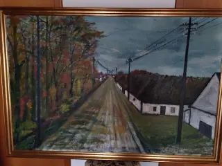 Maleri med ramme 158 x 105 cm - BUD ØNSKES