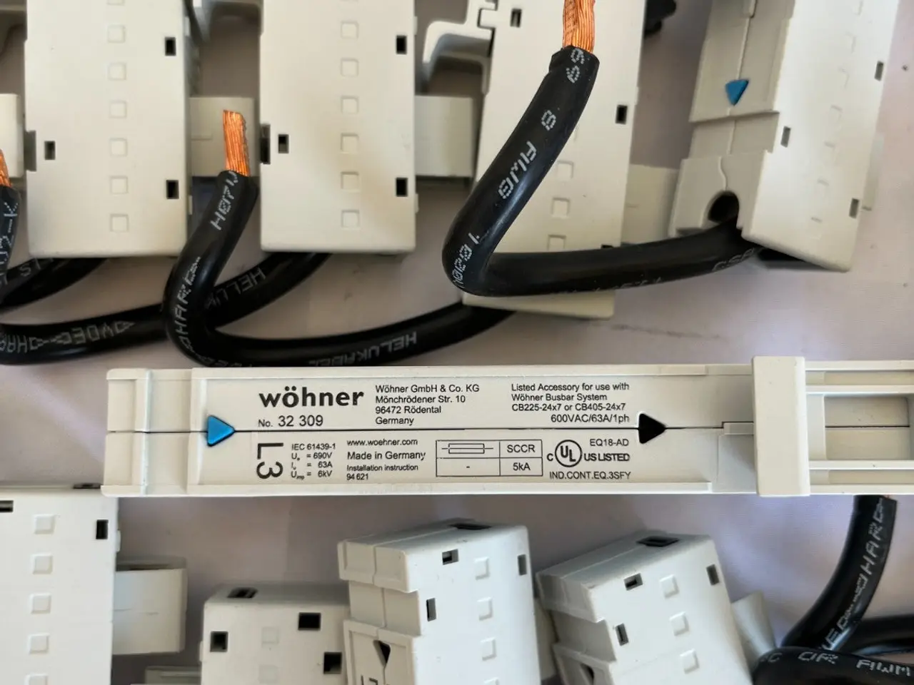Billede 2 - Wöhner 32 309 samleskinneadapter 63A 600V parti Of