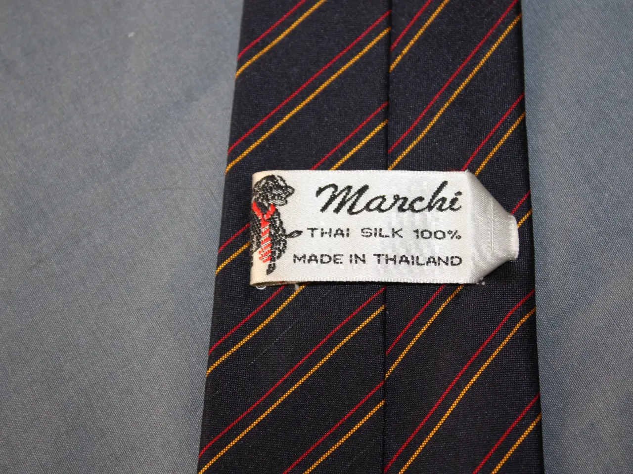 Billede 4 - Marchi Silke slips med Viborg logo Thai silk 100%
