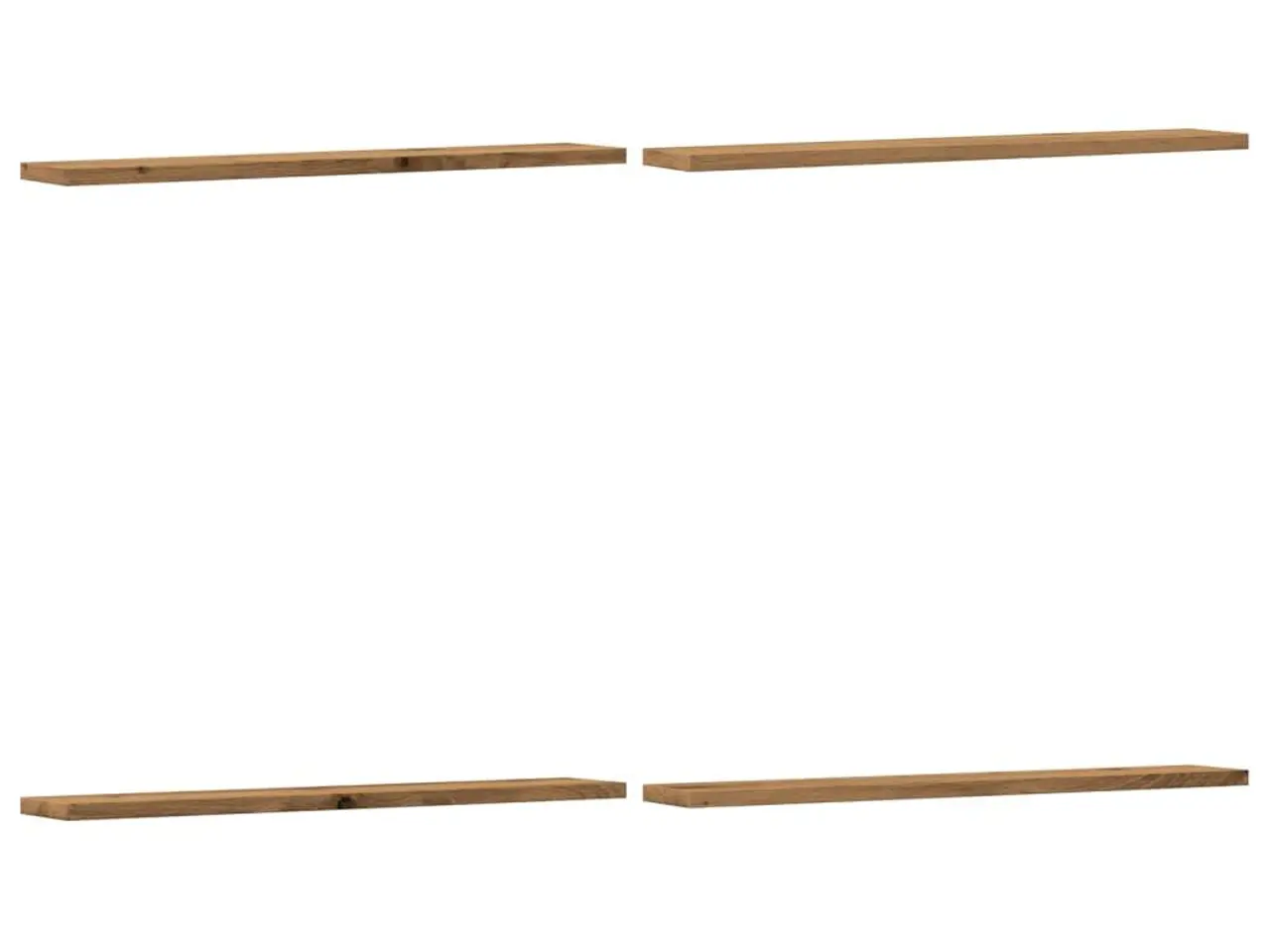 Billede 2 - Hyldeplader 4 stk. - 60×10×1,5 cm i konstrueret træ, kunsteg