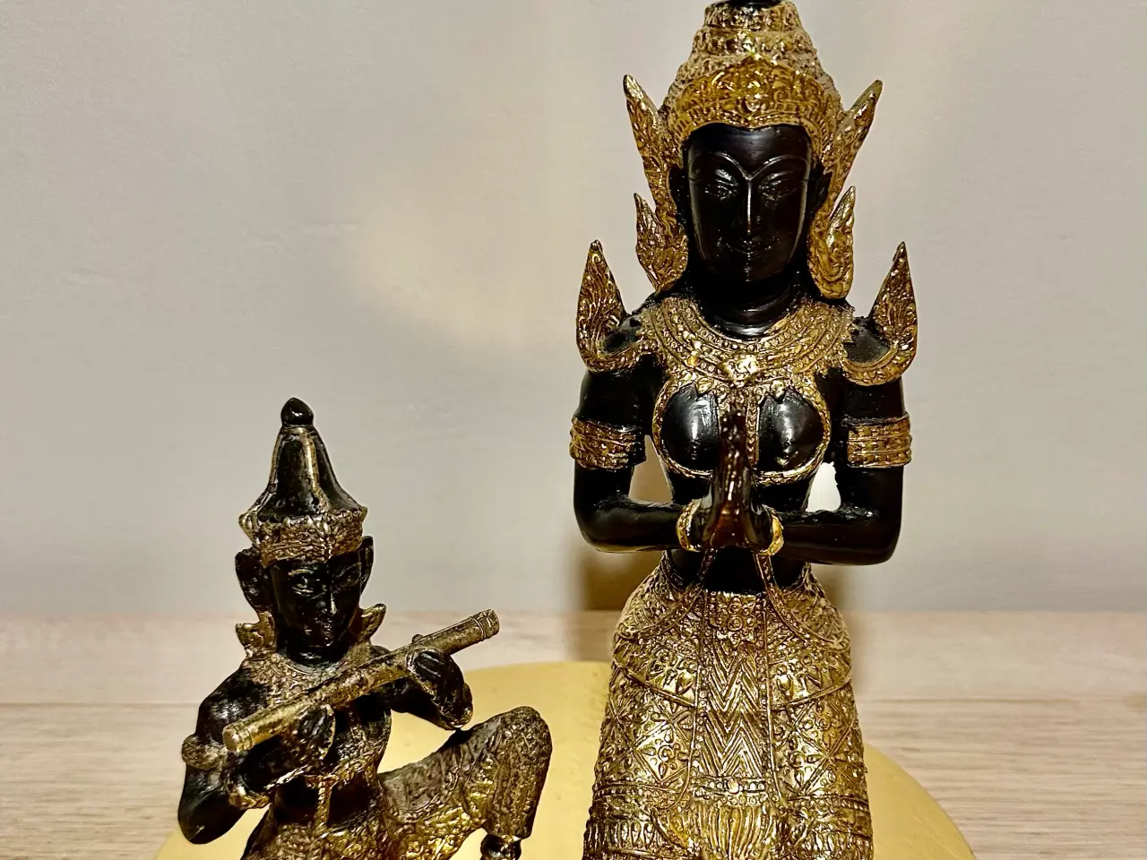 Billede 1 - To vintage Buddha figurer af bronze.