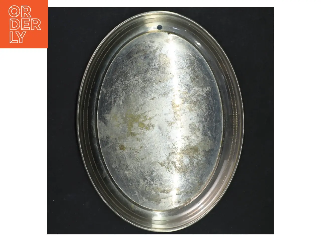 Billede 3 - Oval metal fad (str. 25x19 cm)