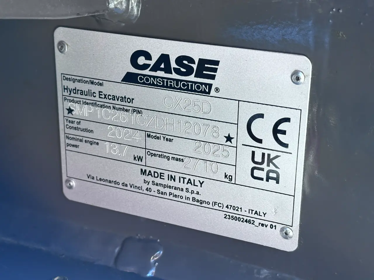 Billede 16 - CASE CX25D minigraver – Fabriksny