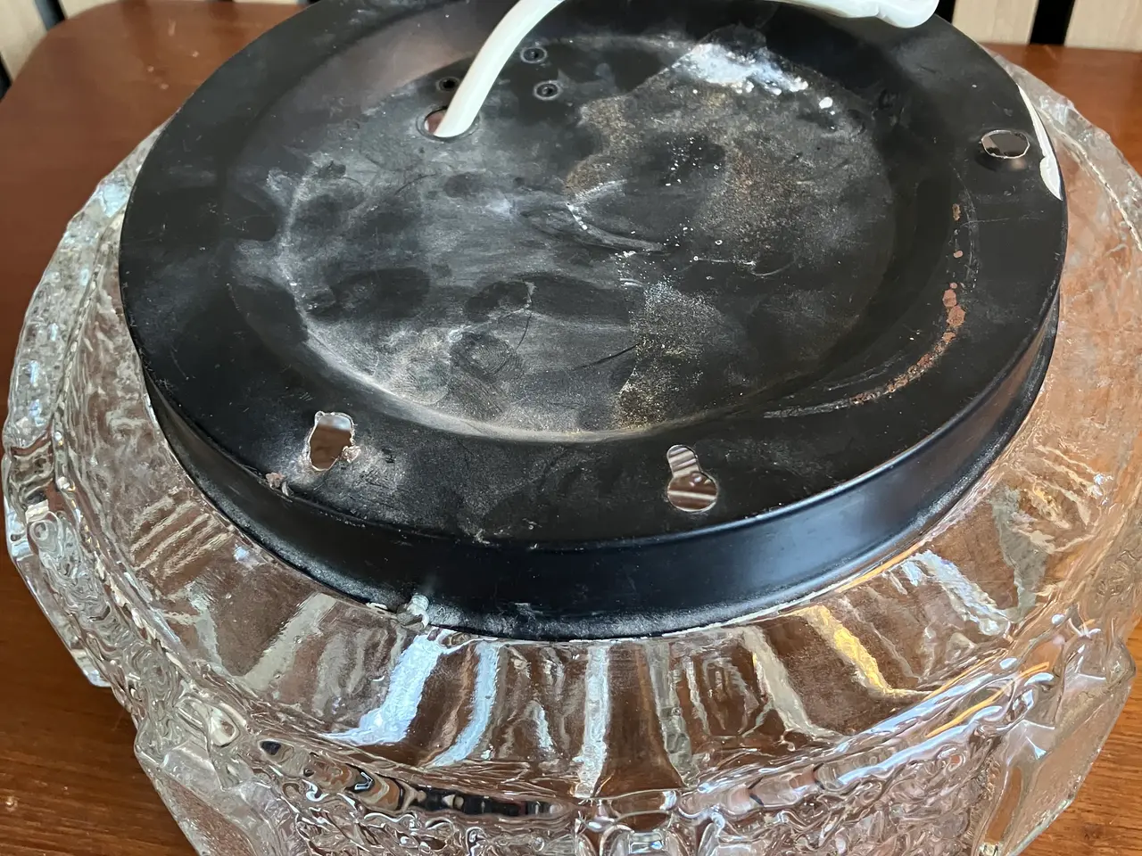 Billede 4 - Stor vintage Plafon i klart glas
