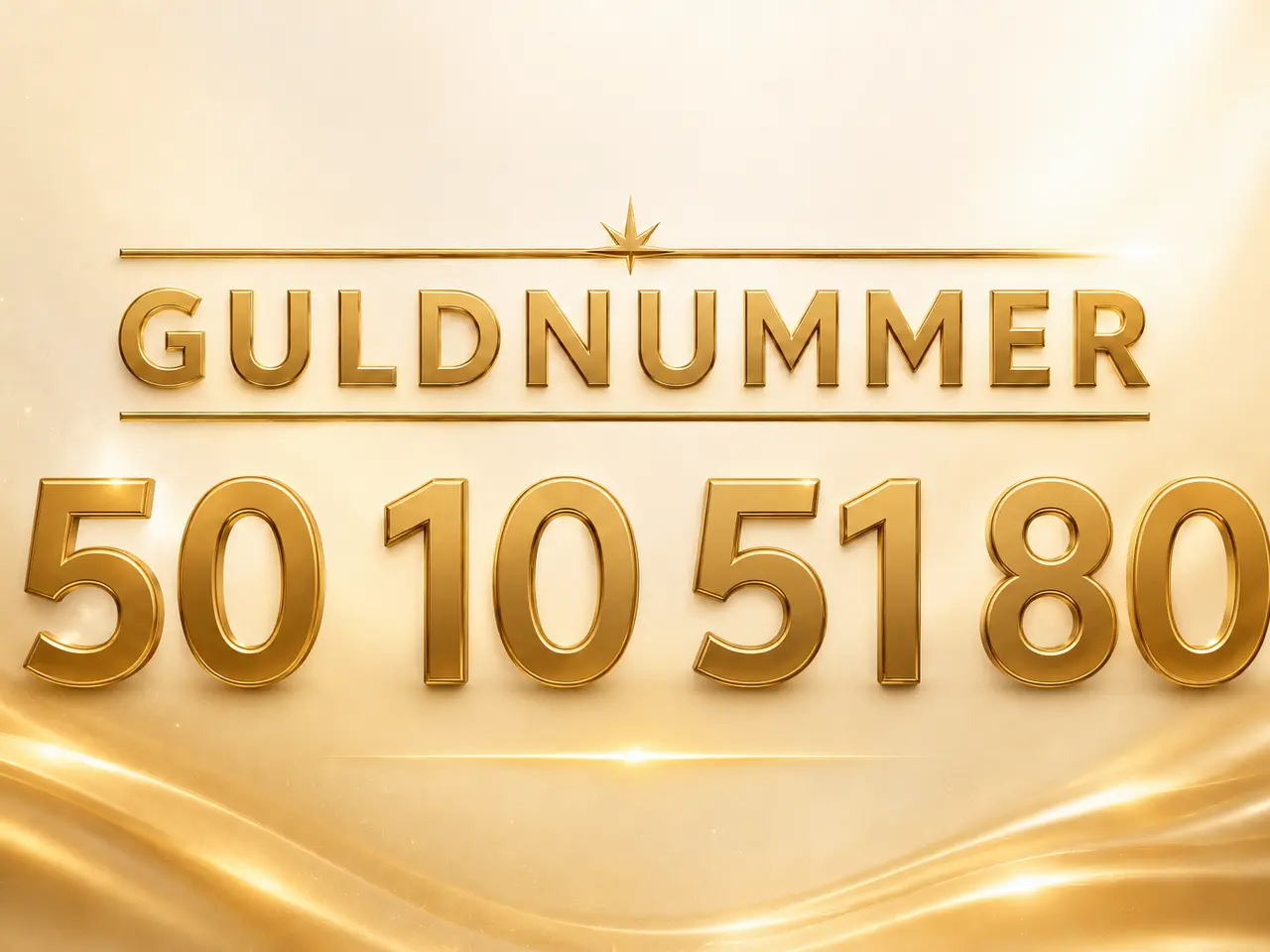 Billede 1 - Guldnummer: 50 10 51 80 til salg