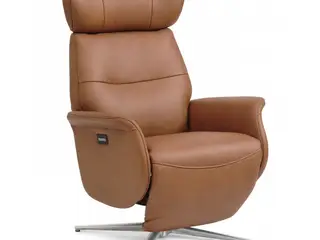 Torsten Recliner lænestol med 2 motor - Cognac semianiline læder