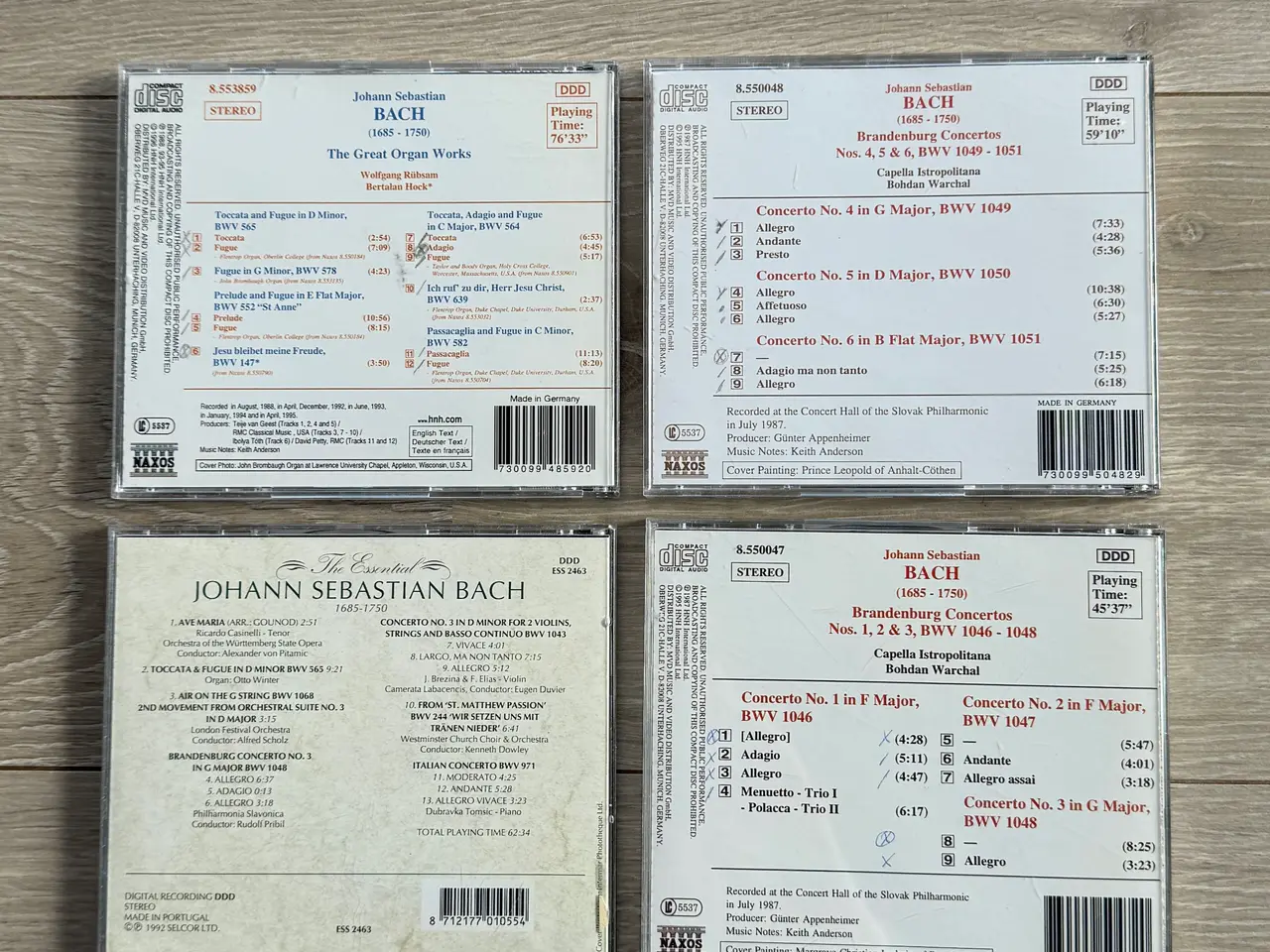 Billede 2 - J.S. BACH - 4 CD’ER MED KLASSISK MUSIK 