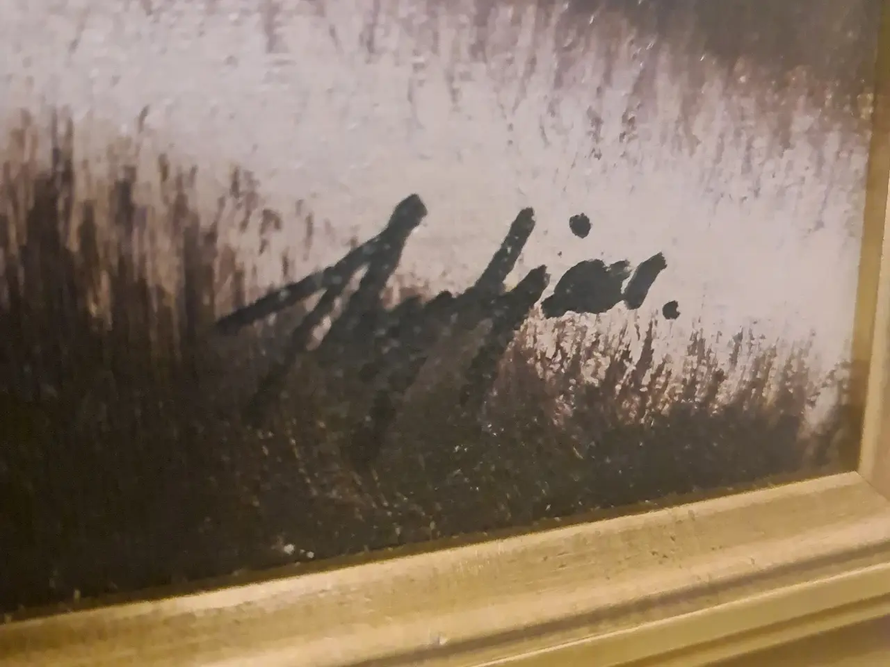 Billede 3 - Signeret maleri med skønt skov motiv.