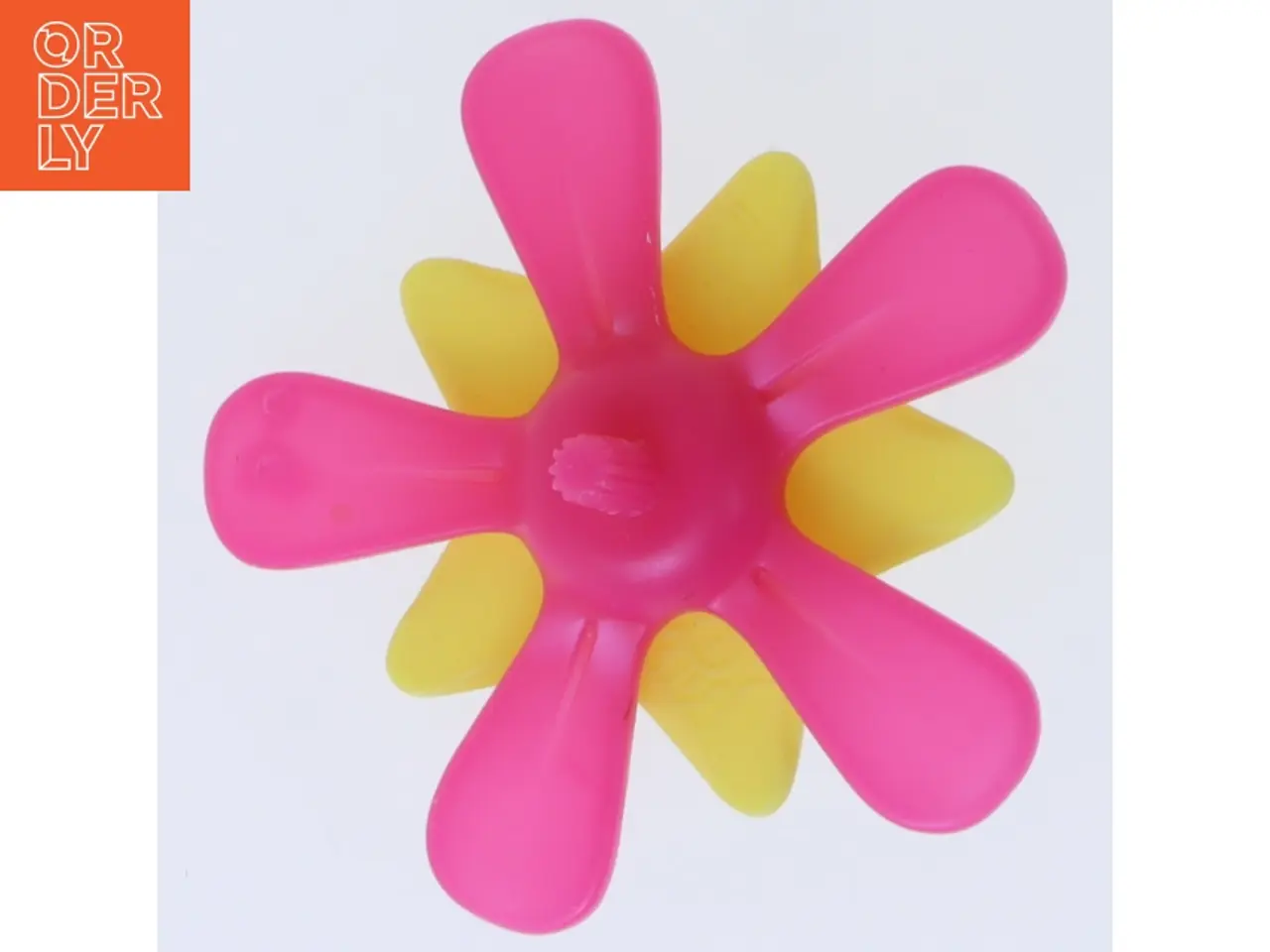 Billede 2 - Fidget spinner med pink og gul blomst (str. 8,5 cm)
