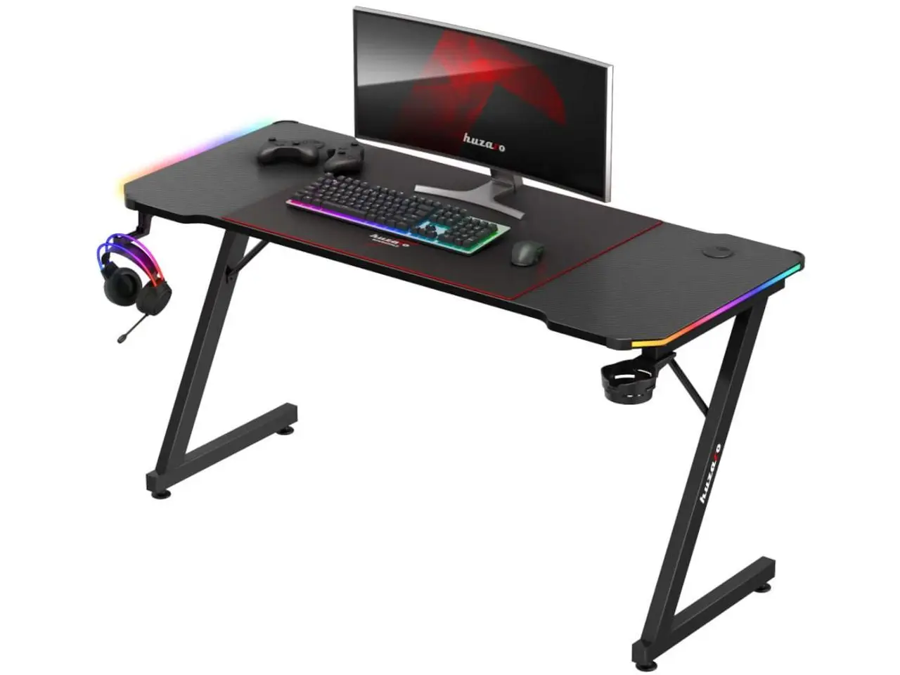Billede 6 - Gamingbord Hero 3.3 RGB - sort, 140 x 60 cm