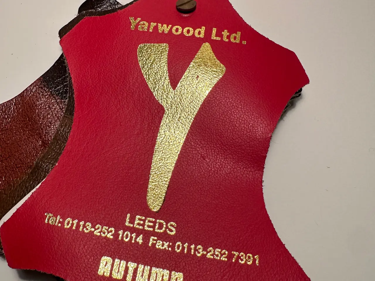 Billede 1 - Yarwood Ltd.. Leeds, læderprøve