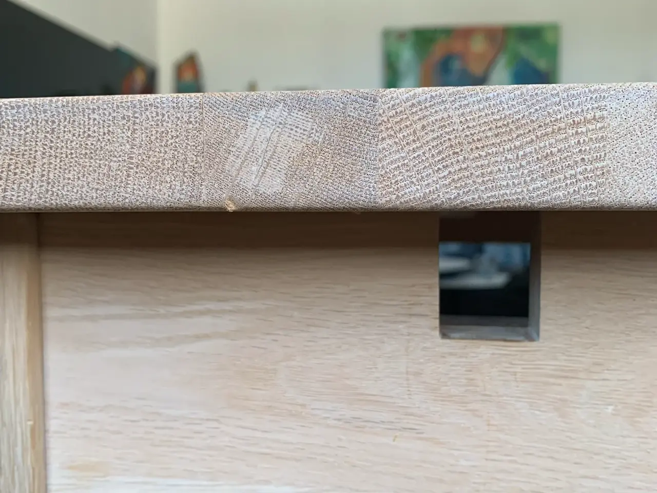 Billede 13 - Spisebord i massivt egetræ inkl. 2 plader
