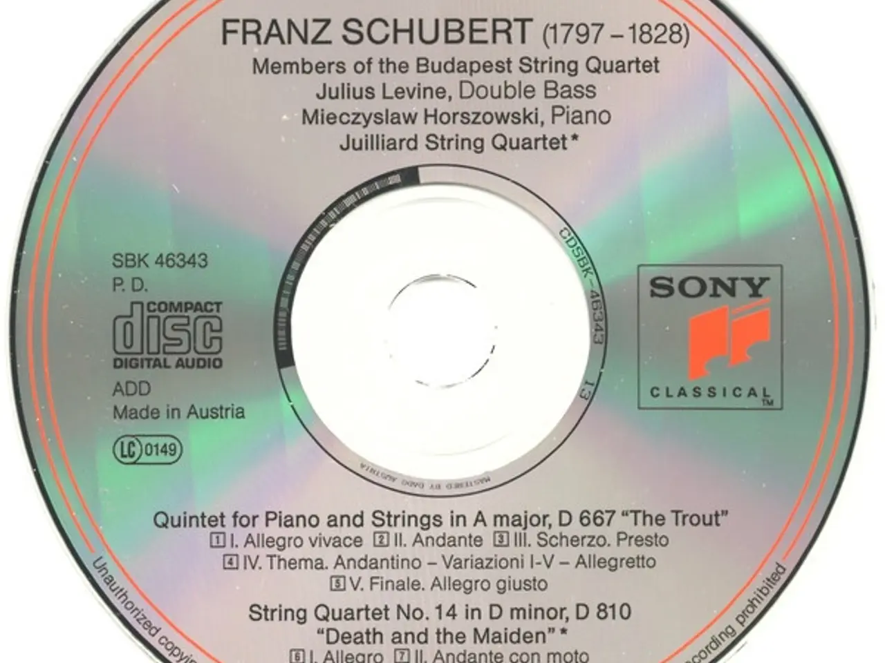 Billede 4 - Schubert* – Budapest String Quartet •… – CD