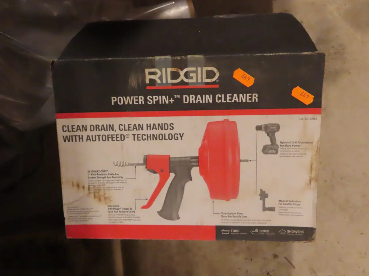 Billede 2 - Afløbsrenser RIDGID Power Spin+