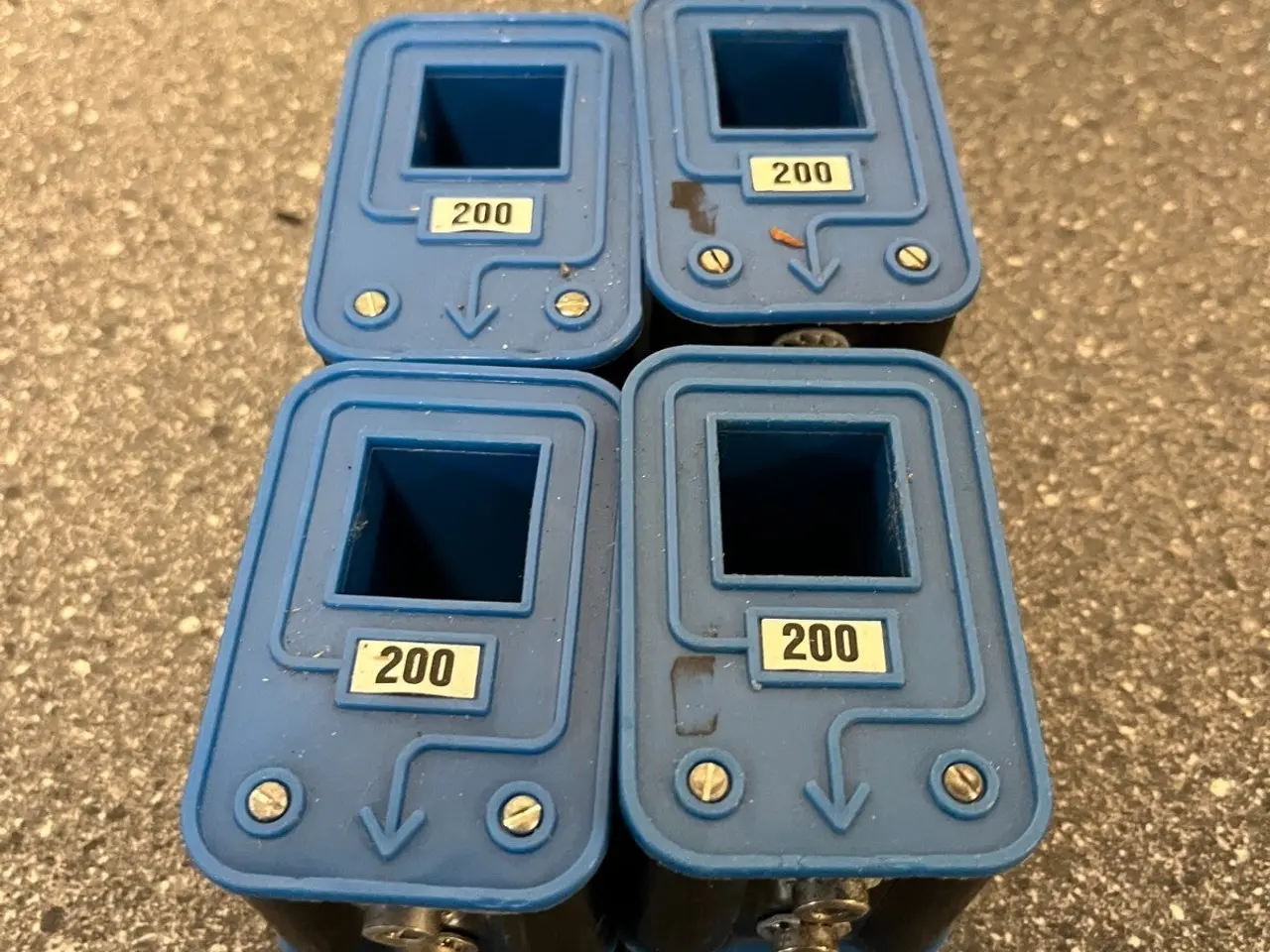 Billede 3 - parti of 4 Vintage 200 Current Transformers Blue