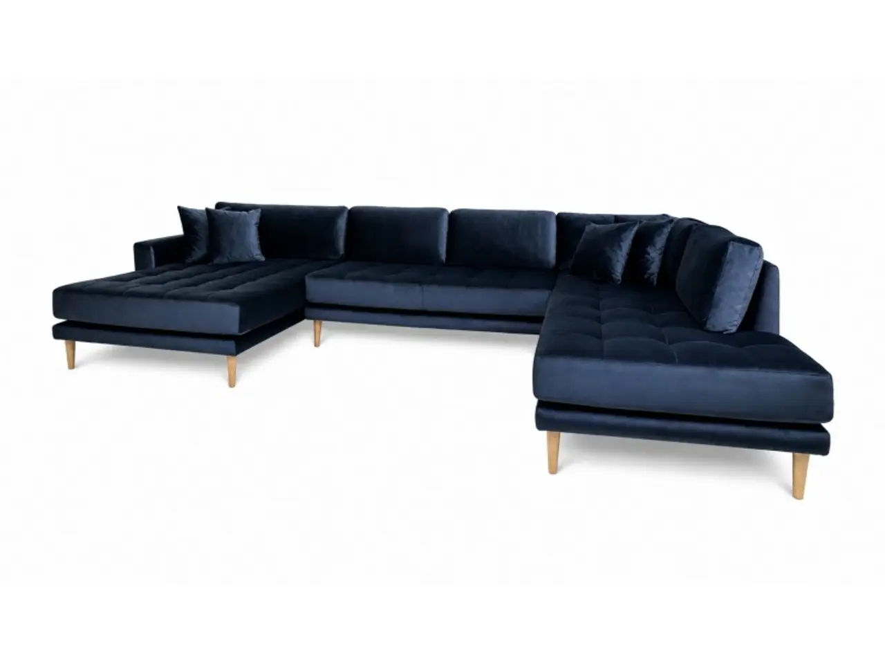 Billede 2 - Lido - Hjørnesofa med Venstrevendt Chaiselong - Mørkeblå velour