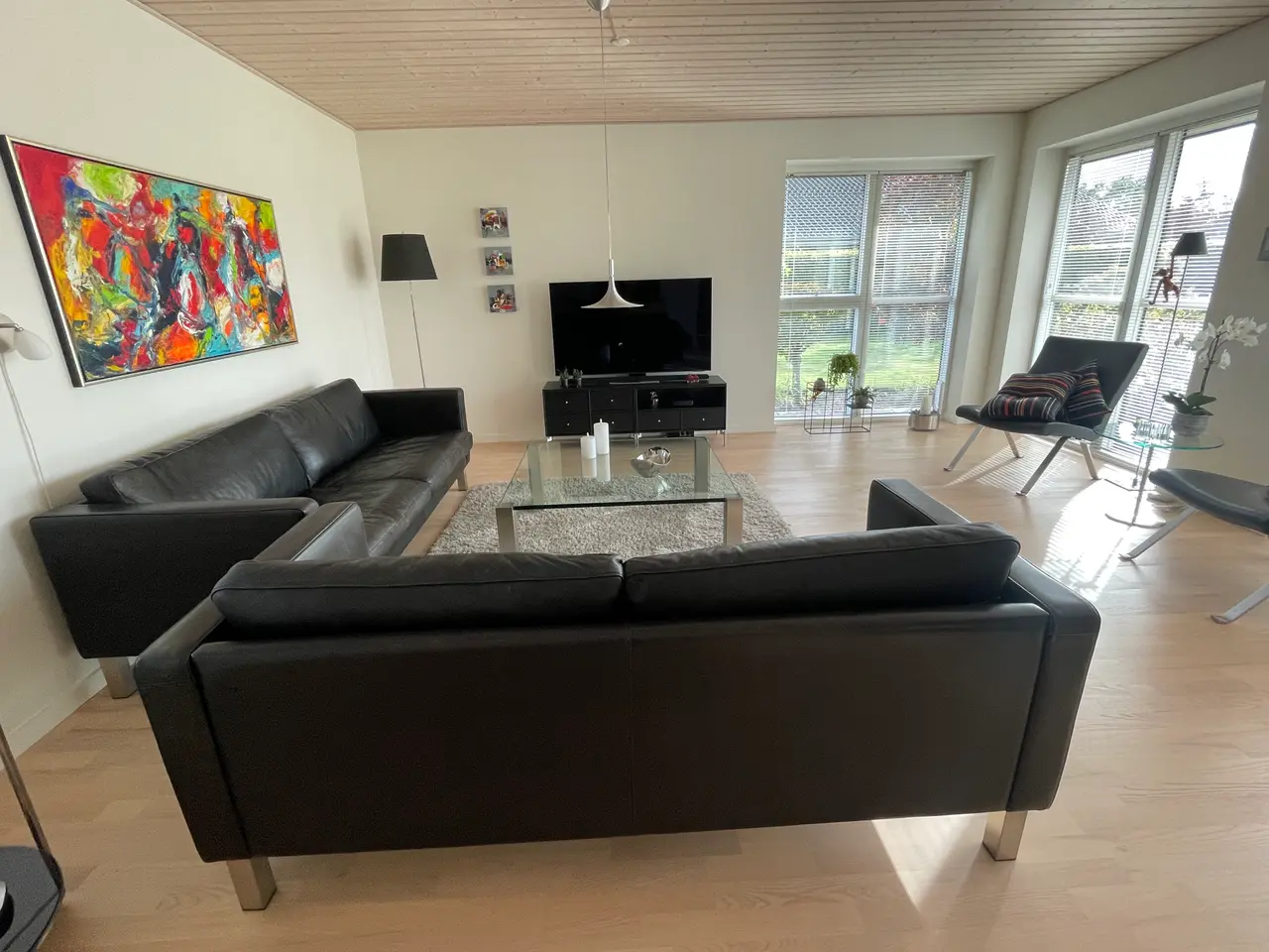 Billede 2 - Stouby Boston sofaer med sort skind – 3 + 2½ pers