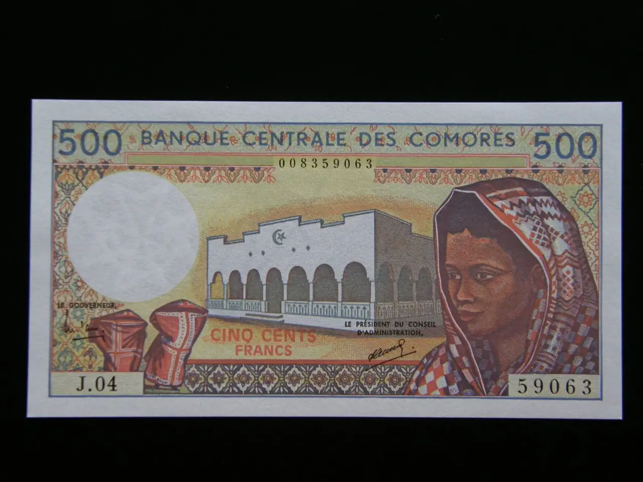 Billede 1 - Comorerne 500 Francs 1994 P10b Unc.