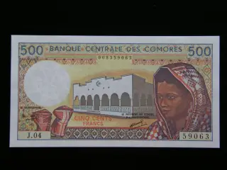 Comorerne 500 Francs 1994 P10b Unc.
