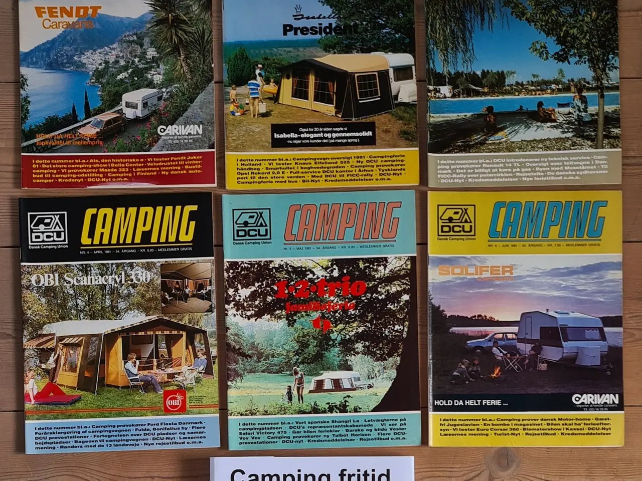 Billede 1 - Camping Fritid 1981 sæt med 12 blade