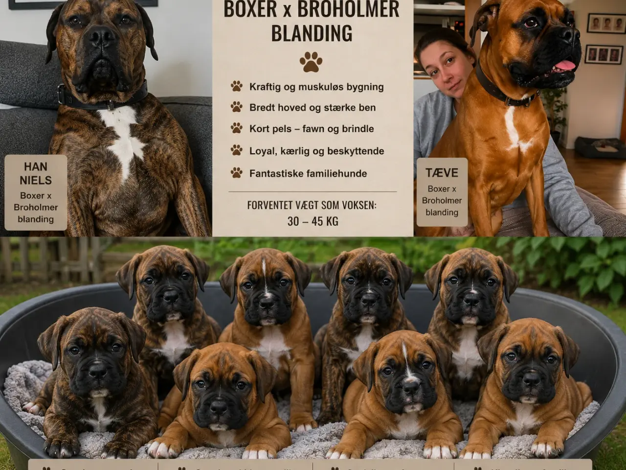 Billede 1 - Boxer/broholmer