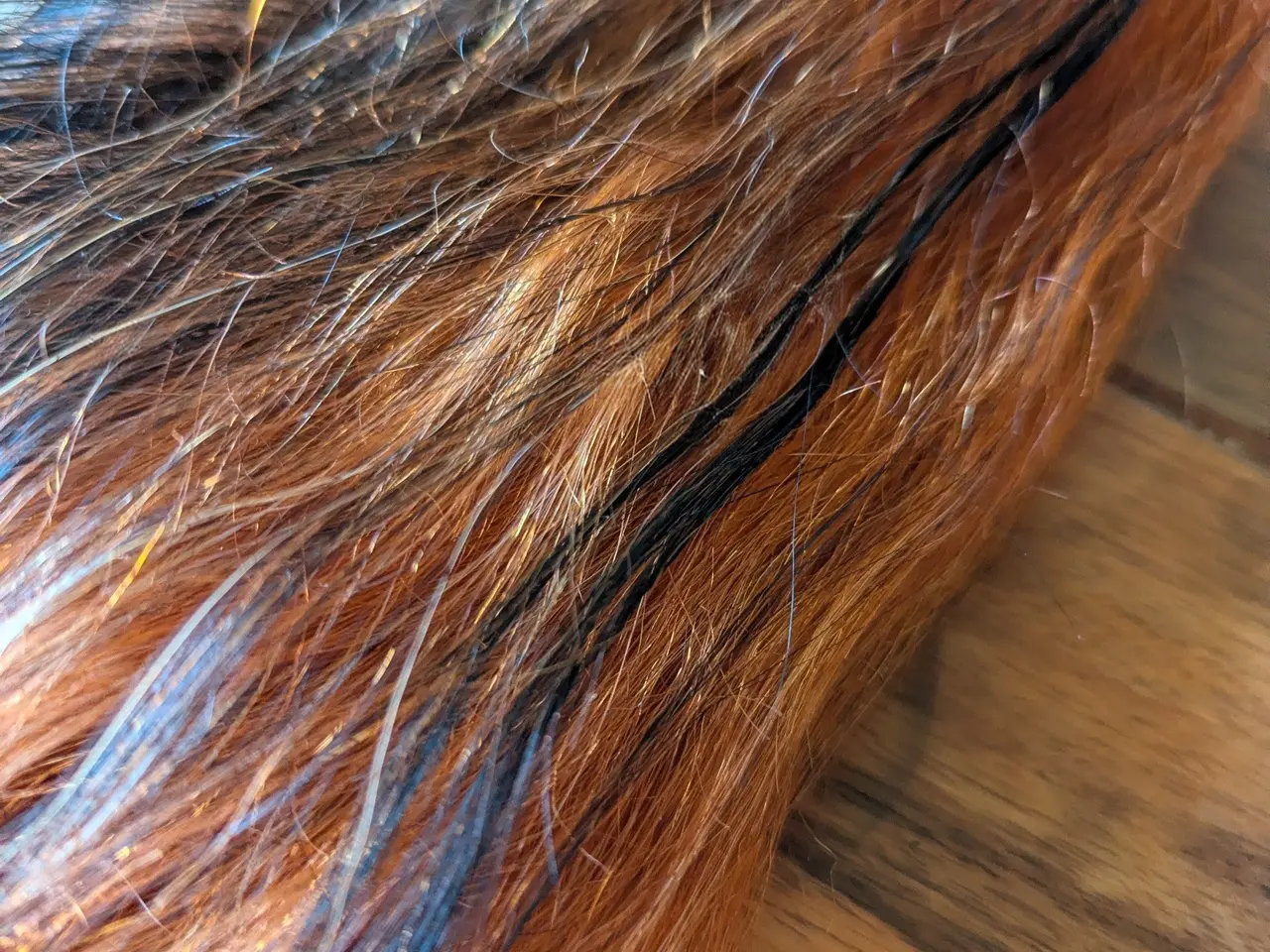Billede 8 - Orangefarvet human extensions m/ reflekser 72 cm