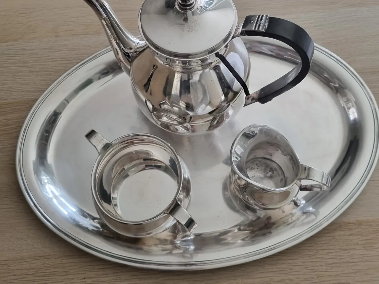 Billede 1 - Klassisk, nypudset kaffesæt fra Carl M. Cohr 1931