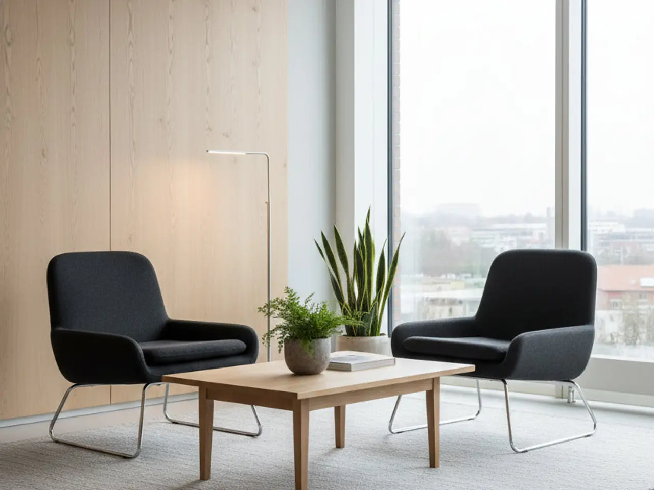 Billede 2 - Softline Coco Loungestol – Sort/Krom Stel