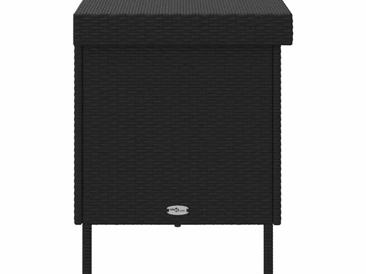 Billede 5 - Opbevaringsboks med hjul i polyrattan - 160 × 55 × 75 cm, sort