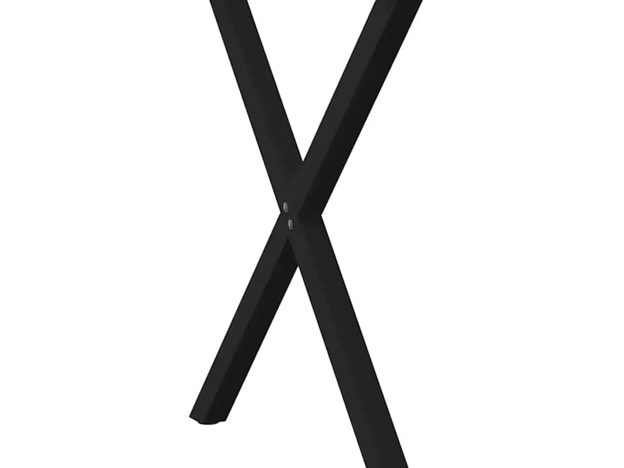 Billede 4 - Spisebordsben X-formet - 2 stk. stål, sort 80 × (72-73) cm